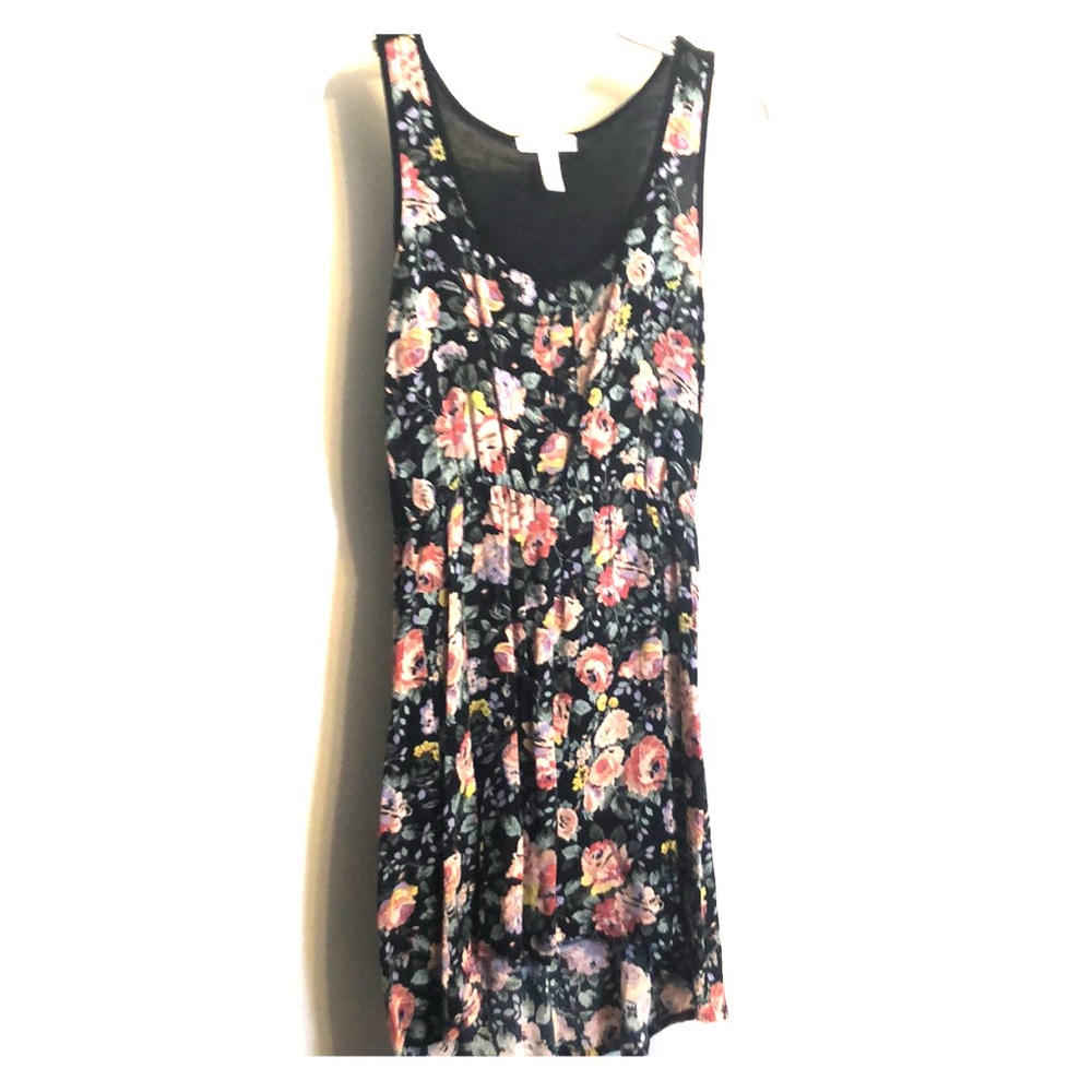 Black floral sundress (goes to mid thigh)